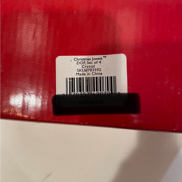 GORHAM Crystal Christmas Jewel Double Old Fashioned Hand Cut & Painted Glass Set - Picture 12 of 14